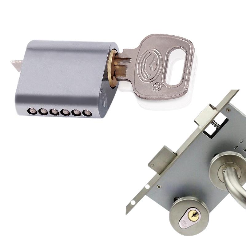 名高 消防门锁 防火门锁芯通道锁逃生锁管井门锁芯通用型 防火门锁芯 通开-每个锁芯配一把钥匙