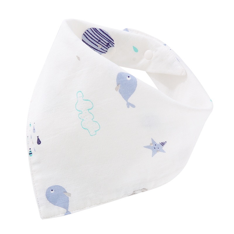 Aengbay 宝宝三角口水巾婴儿纯棉纱布围嘴夏透气薄款吸水围兜新生