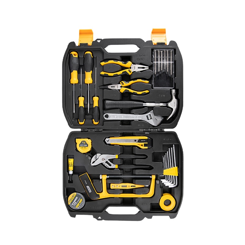 得力(deli) 家用多功能五金工具 箱手动工具套装电工维修工具箱家用应急包30件 DL5964