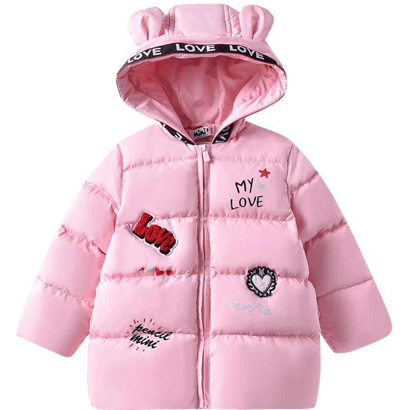 铅笔俱乐部童装2019冬季新女童羽绒服小童保暖羽绒外套儿童羽绒服