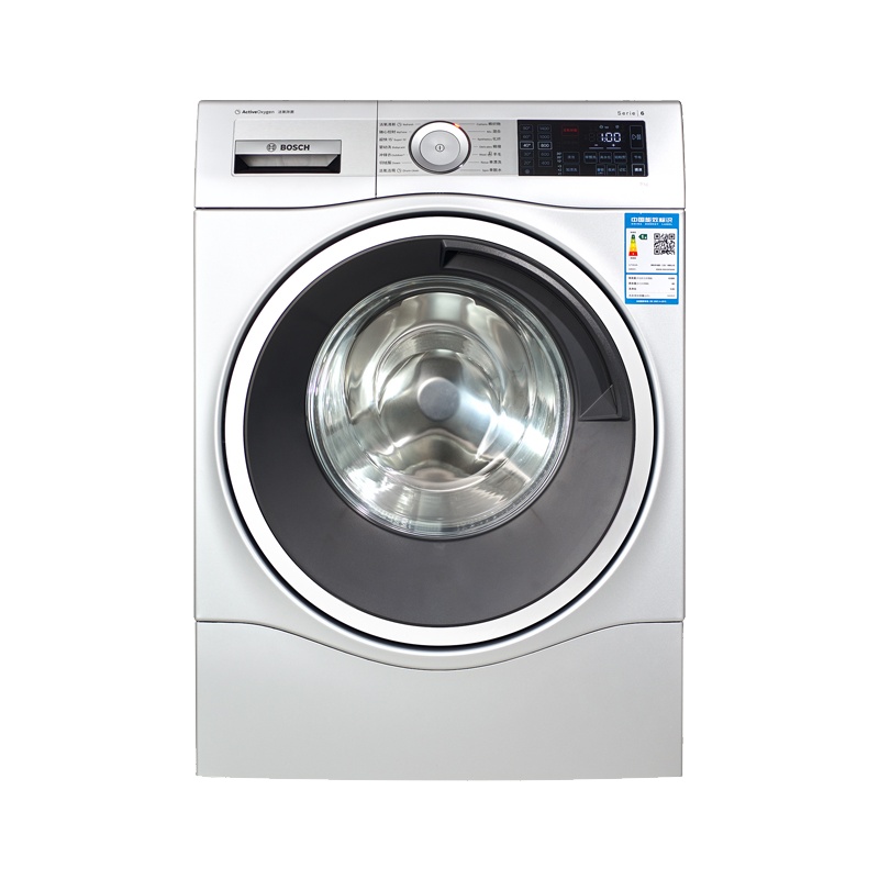 博世(BOSCH) 9公斤大容量变频家用滚筒洗衣机 活氧除菌 15分钟快洗 羽绒服洗 节能低噪 WAU287680W