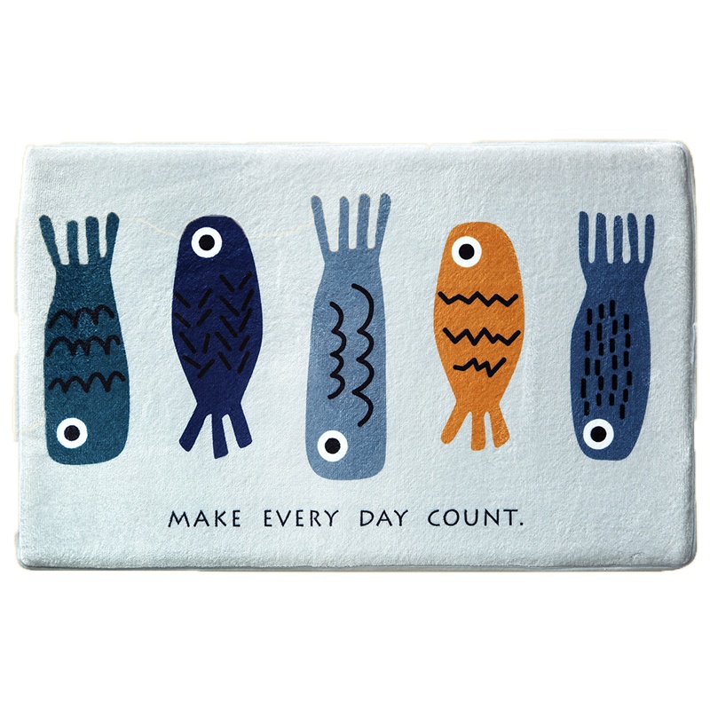 大江地垫垫进厨房卫浴卧室长条吸水卫生间口脚垫浴室防滑垫 木鱼