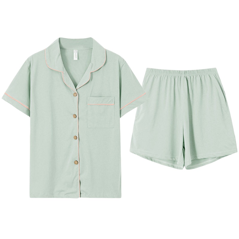俞兆林睡衣女夏季棉质家居服短袖短裤两件套薄款性感可外穿家居服