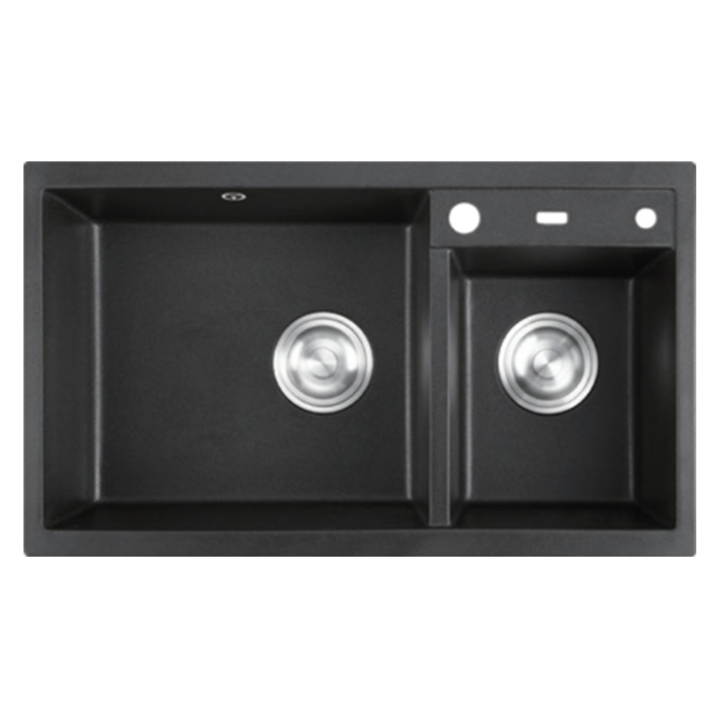 摩恩(MOEN)洛克大小双槽石英石厨盆龙头套装