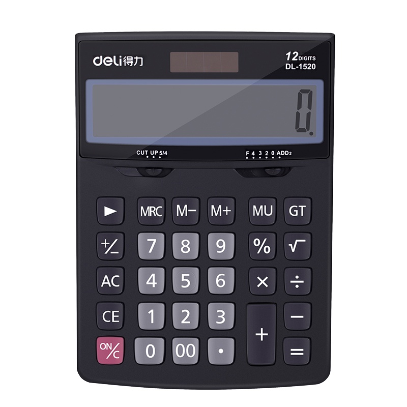 得力(deli) 1520A 桌面计算器 黑色 一台装