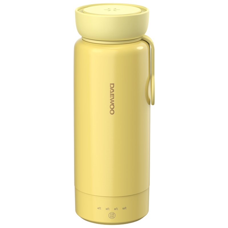 大宇(DAEWOO)电热水壶便携烧水壶旅行彩虹杯办公室家用保温一体烧水杯D8 小鸡黄