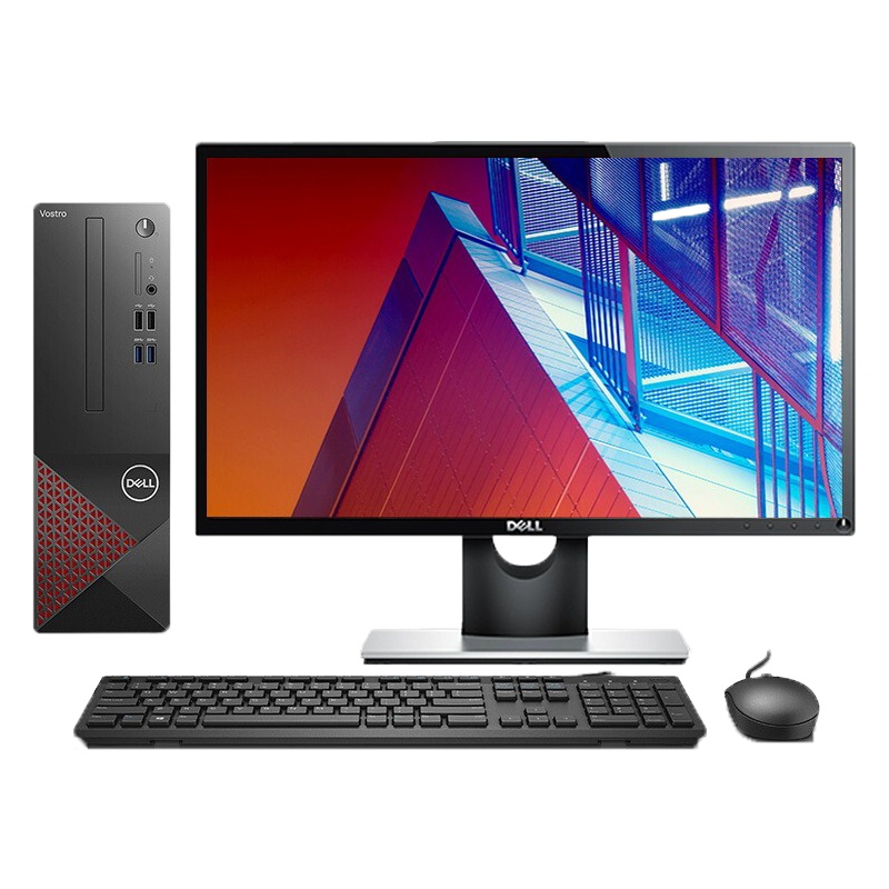 戴尔成就3000 商用办公台式机 i3 8G 1T+256 23.8英寸