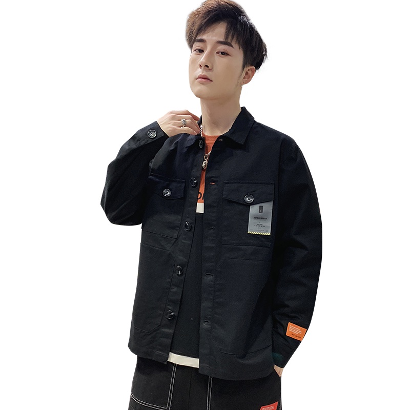 三弦(LA CORDE)2019春秋季新款男潮流工装夹克男外套 LA-DM-9015
