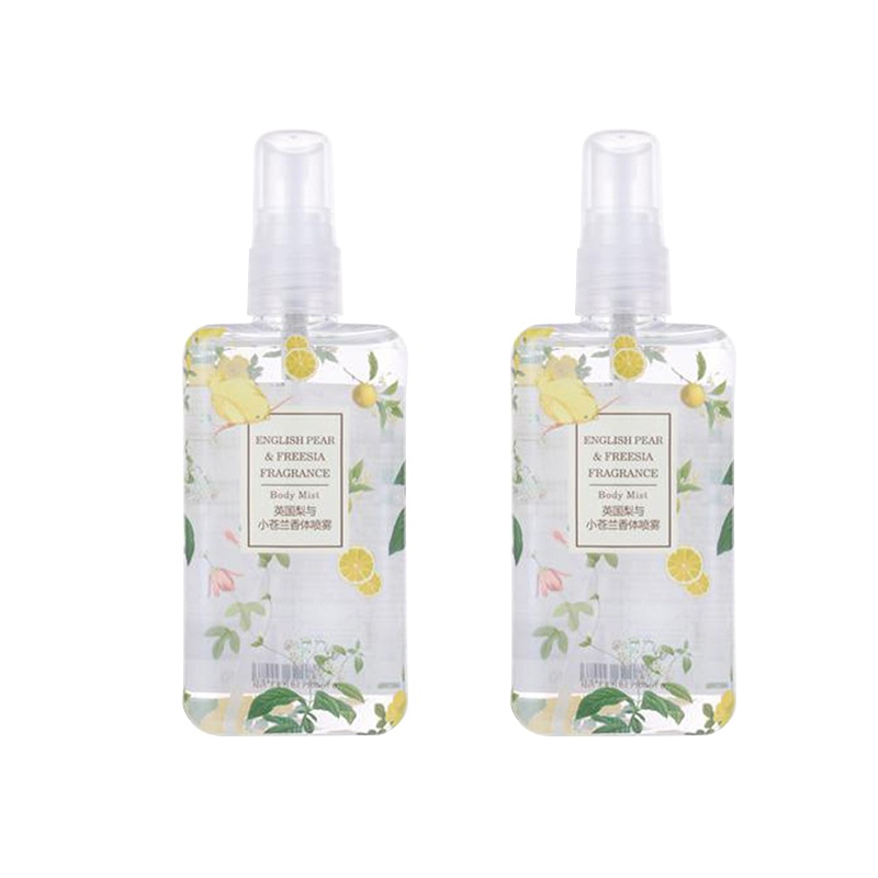 名创优品(miniso) 香体喷雾 女学生香水女士网红款香水清新淡香[2支装-(新款热卖)英国梨与小苍兰,100mL]