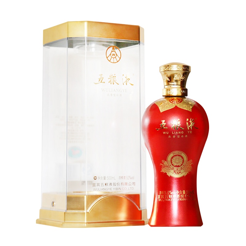 五粮液 庆奥运(红瓶) 52度 500ml 单瓶装 浓香型 白酒