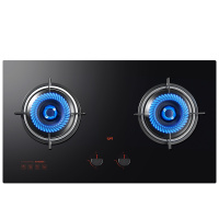 优盟(UM)UZ289燃气灶液化气灶具煤气灶双灶嵌入式台嵌两用5.0KW大火力煤气炉灶台防爆钢化玻璃-液化气
