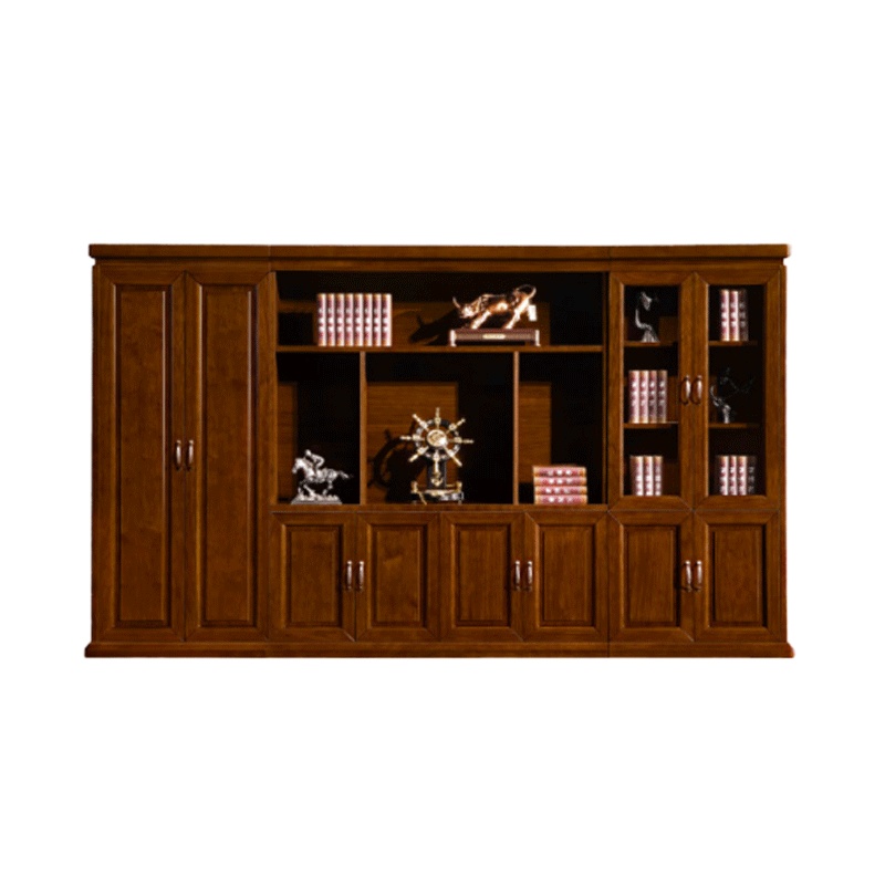 麦格尚 木质文件柜C FWJG-YL002 实木油漆文件柜 办公室资料柜 储物柜 八门组合文件柜