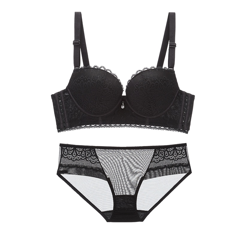 都市丽人官方旗舰2020年性感蕾丝聚拢文胸套装内衣女2B96372B9637