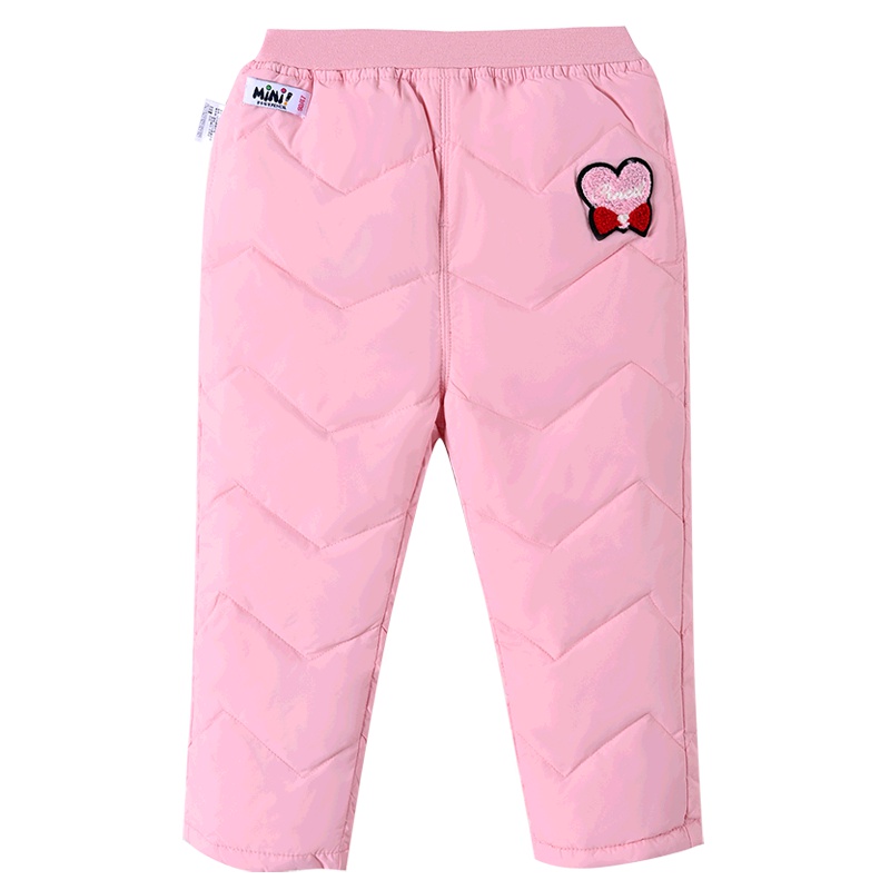 铅笔俱乐部童装2019冬季新款女童羽绒裤小童保暖裤儿童羽绒长裤