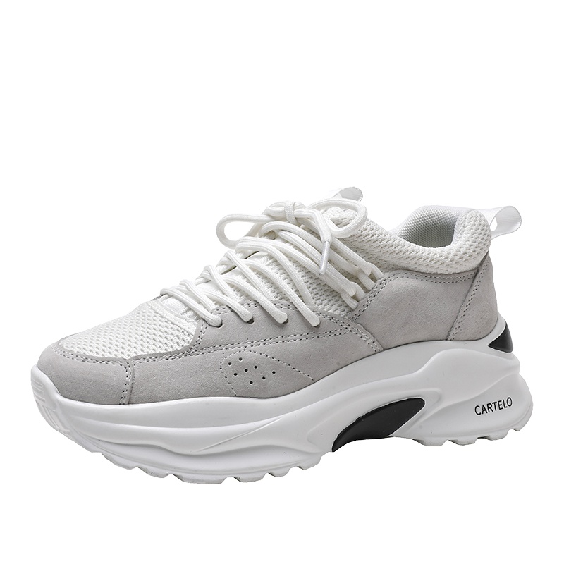 卡帝乐鳄鱼CARTELO19春季新品女士老爹鞋厚底增高街拍网红运动鞋时尚拼色 休闲鞋