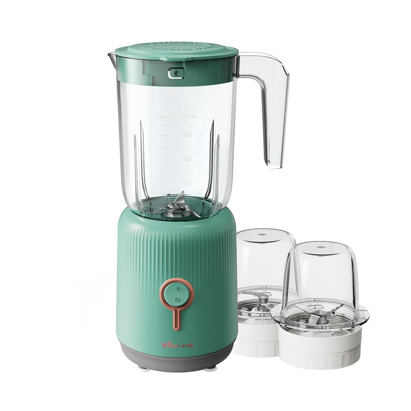 小熊(Bear)料理机多功能家用电动三杯三刀榨汁机 婴儿辅食机搅拌机研磨机绞肉机 LLJ-C10P1