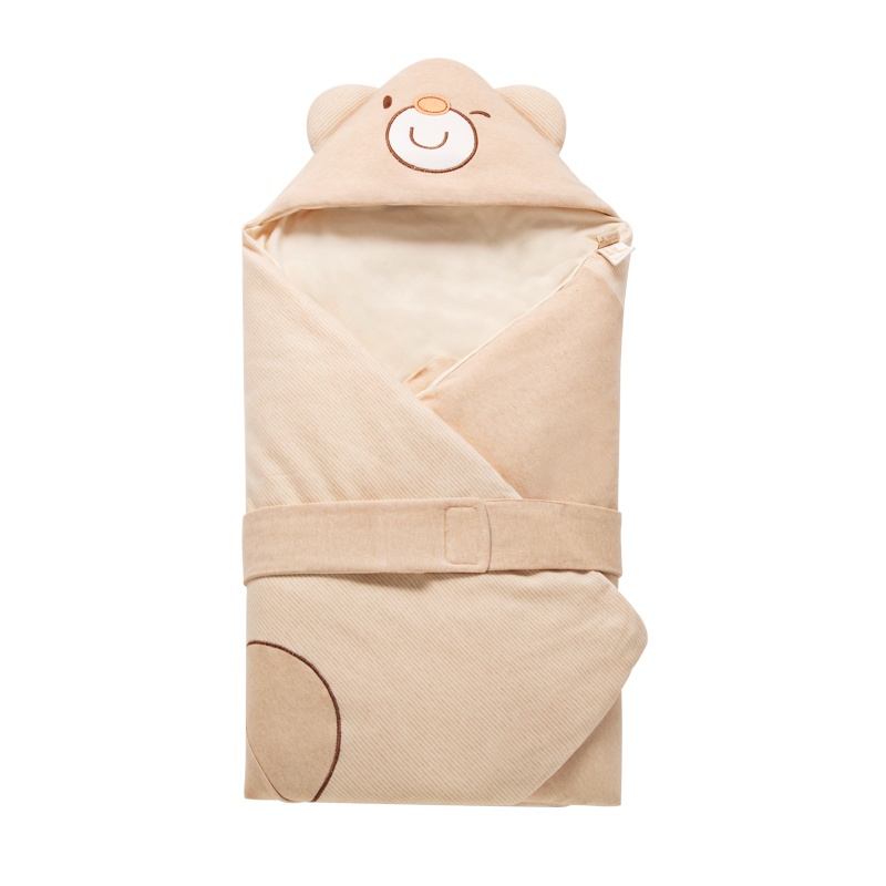 欧孕婴儿抱被新生儿秋冬彩棉加厚包被襁褓被子包巾宝宝抱毯