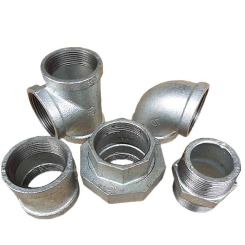 镀锌可锻铸铁异径弯头DN25*20*90°
