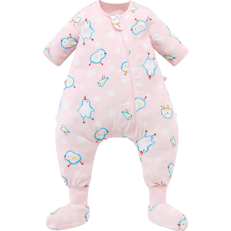 米乐鱼 升级宝宝睡袋婴儿防踢被四季通用睡袋分腿可拆大中童睡袋空调房适萌鸟