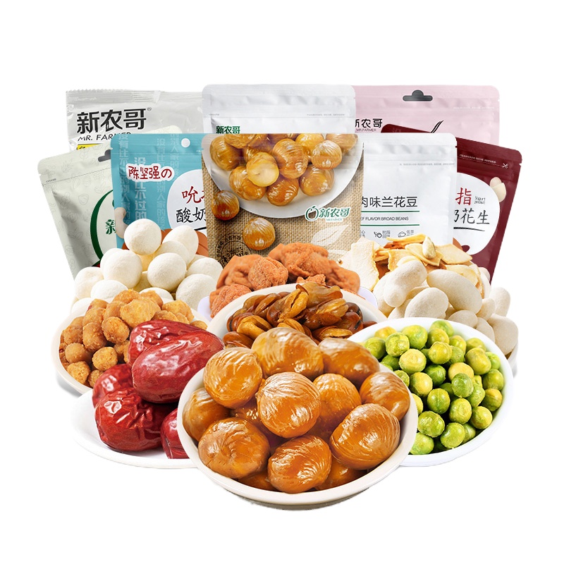 WQZY新农哥坚果零食特产吃货大礼包998g