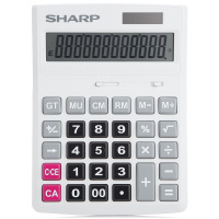 夏普(SHARP)CH-D12计算器 中号计算机 商务计算器 办公计算器 财务用品 白色 计算机