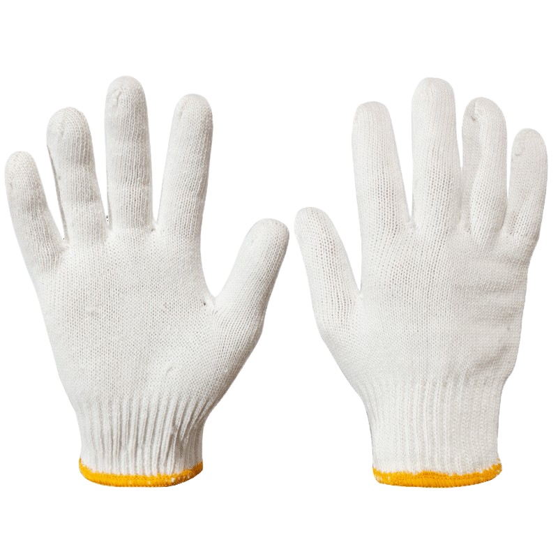 盛港棉线尼龙拉毛保暖手套劳保耐磨加厚工作工地干活劳保男棉白纱1*10副