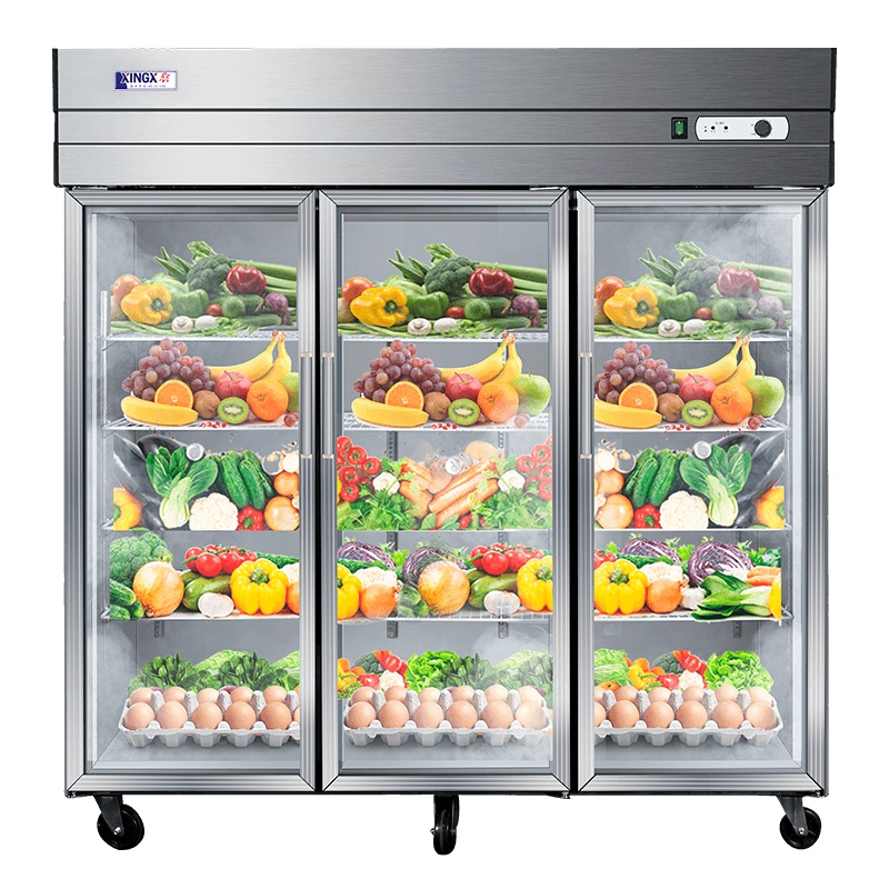 星星(XINGX) 1239升 立式三门冰箱冰柜 商用冷藏 麻辣烫保鲜柜 机械控温 商用厨房冰箱 BC-1300E