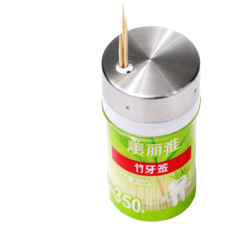 美丽雅 一次性竹牙签350支装双头使用清洁牙缝剔牙棒