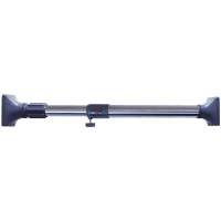 宝优妮 卫浴用品 浴帘杆伸缩杆 窗帘杆 晾衣杆多用撑杆赠浴帘布 冷灰色 长114.5-170cm DQ0180