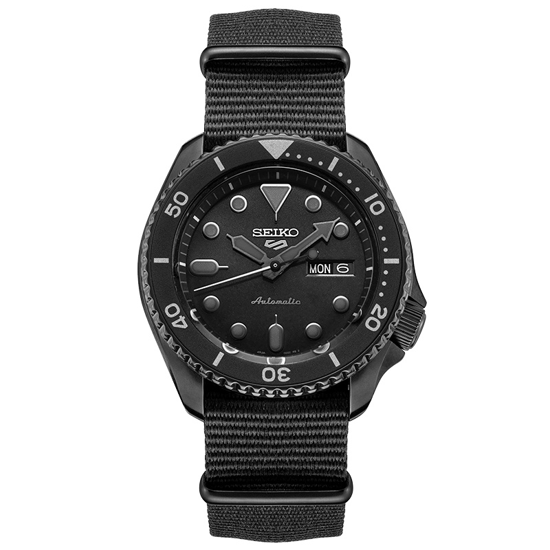 精工(SEIKO)手表新盾牌5号系列100米防水自动/手动上链夜煞蛟龙运动机械男表 SRPD79K1