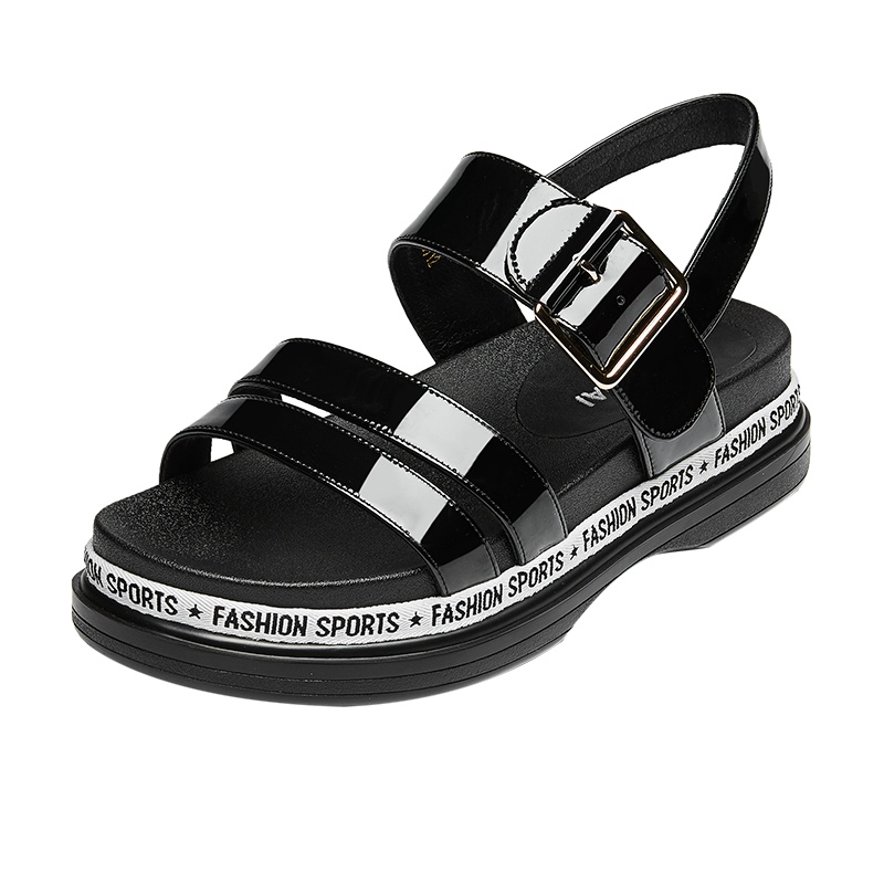 康奈凉鞋 夏季露趾厚底女凉鞋时尚潮流运动休闲简约百搭女士凉鞋15184005