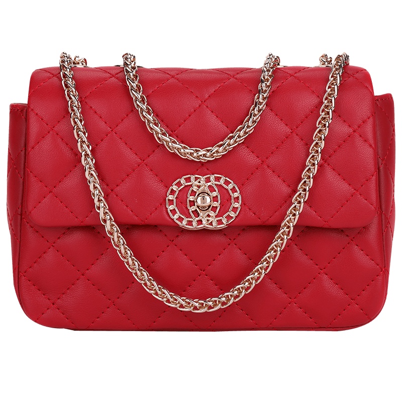 dubaolu/都宝路新款经典香风斜跨包女包菱格单肩包