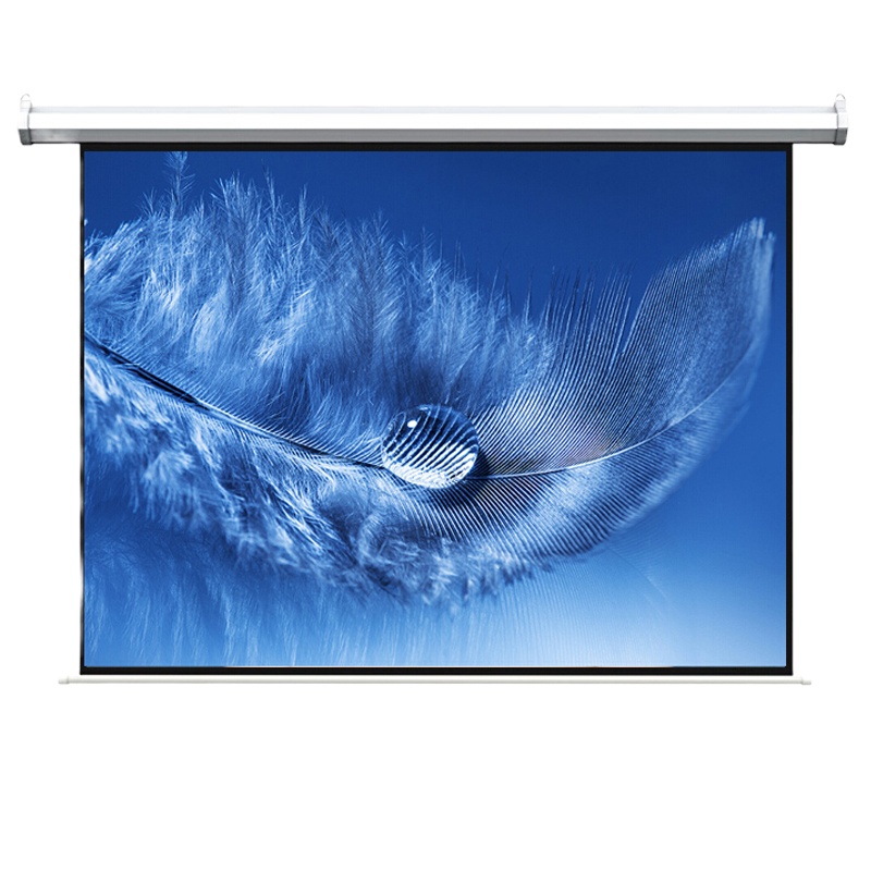 电动幕布投影仪幕布16:10白塑/玻纤电动120寸家庭影院幕布办公培训