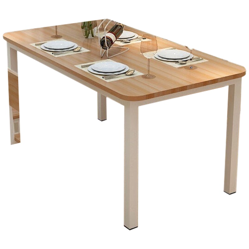 创世人 现代小户型家用简易餐桌椅吃饭桌长方形快餐饭店餐桌组合4/6人简约可定制