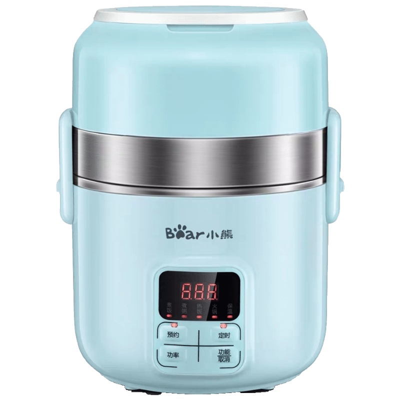 小熊可插电加热三层自动保温迷电热饭盒