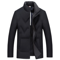 雪中飞中年羽绒服男立领保暖外套新款2019冬季爸爸装加厚防寒外套