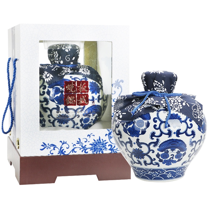 [中华特色]板城烧锅 52度青花坛 2500ml单瓶装 非遗酿造高度浓香型白酒 纯粮食酒礼品酒 河北承德特产