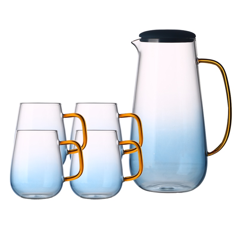 青苹果 加厚耐热玻璃茶壶花茶过滤冷水壶 明火加热煮茶牛奶凉水壶大容量防爆水具茶具