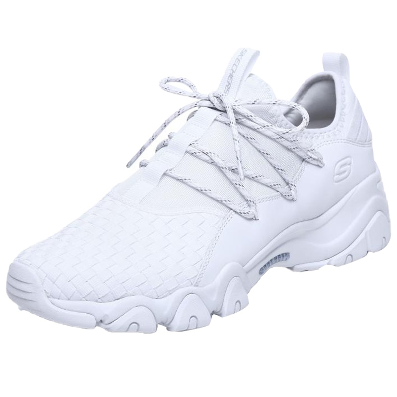 Skechers斯凯奇男鞋 跑步鞋运动鞋透气舒适小白鞋 999019-WHT