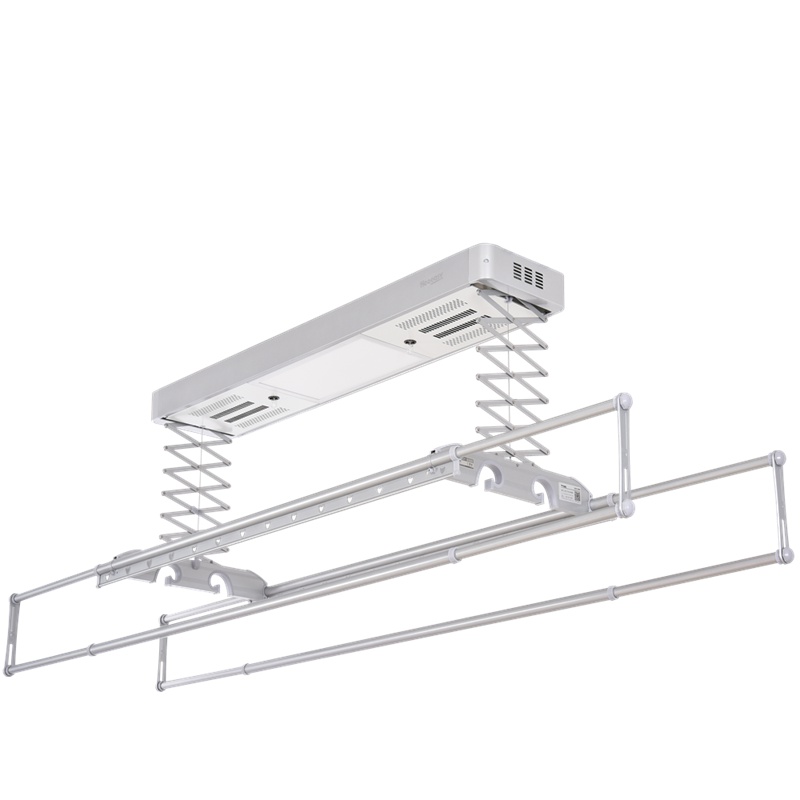 好易点电动晾衣架 阳台升降伸缩晒衣架 智能遥控晾衣杆 四杆照明杀菌烘干晾衣架 Hoo2-1502XH/A 雅典银