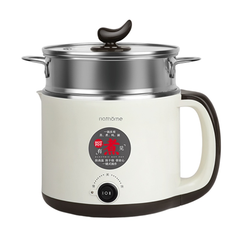 北欧欧慕 nathome 家用不锈钢多用途防干烧锅 电煮锅 电火锅 电蒸锅 多功能电锅家用 学生党上班族 NDZ156G