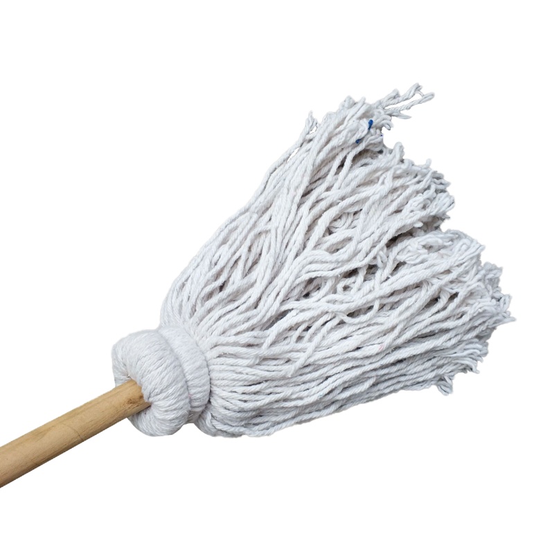 企购优品 魅祥木柄白棉线拖把吸水旋转地拖布条拖布