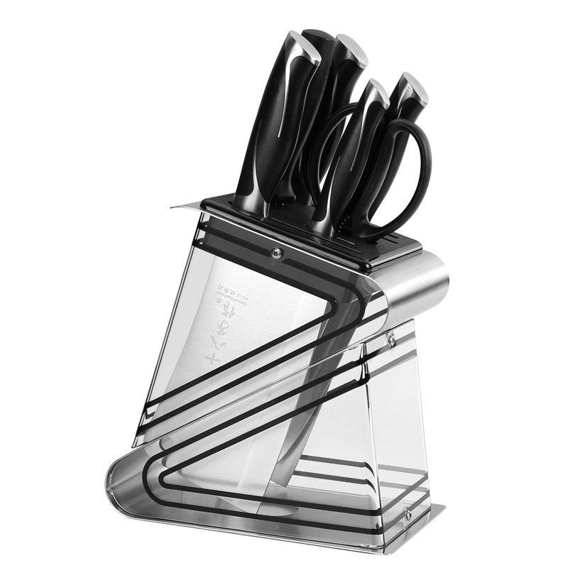 十八子作臻锦七件套SL1619刀具套装 厨房全套家用菜刀组合 不锈钢刀具剪刀磨刀水果刀多用刀切片斩骨多功能全套厨房刀具