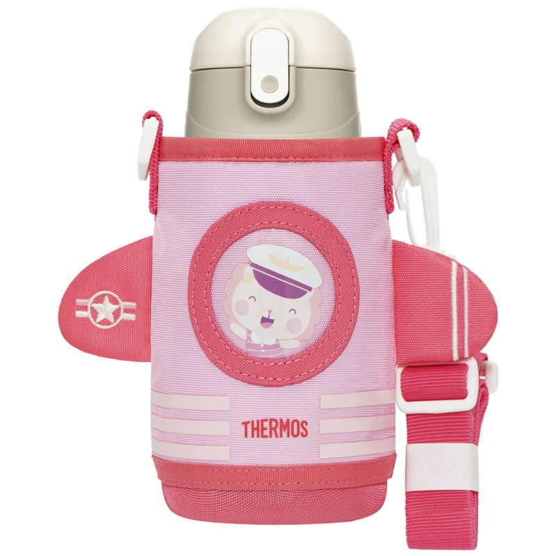 膳魔师(THERMOS)保温杯TCKA-553F PK儿童吸管杯带杯套双盖大容量儿童水杯多功能保温壶550ML