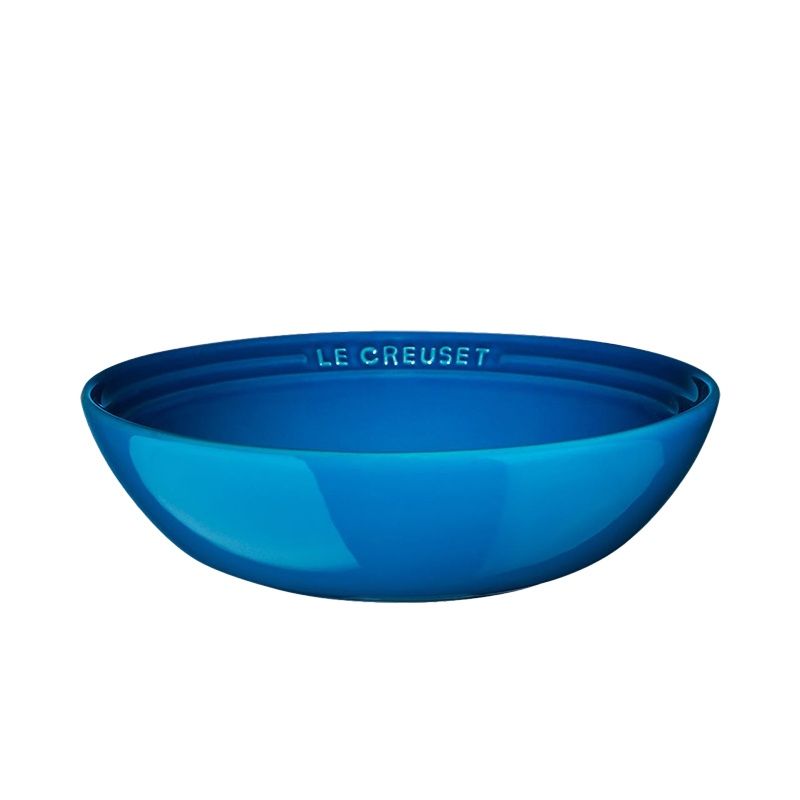 法国LE CREUSET酷彩炻瓷 18cm麦片汤面碗创意单个家用沙拉碗大号 马赛蓝单个