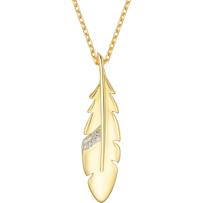 周大生S925银镀羽毛套链