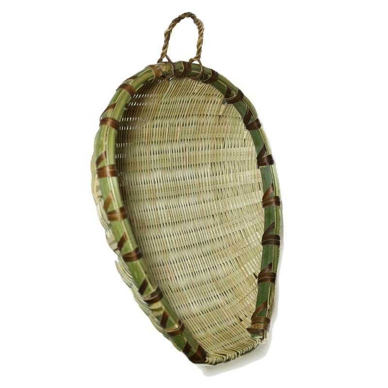 竹编制品筲箕簸箕阿斯卡利(ASCARI)淘米沥水火锅串串店收纳筐家用厨房酒店装饰 桃心32cm火锅串串店家用