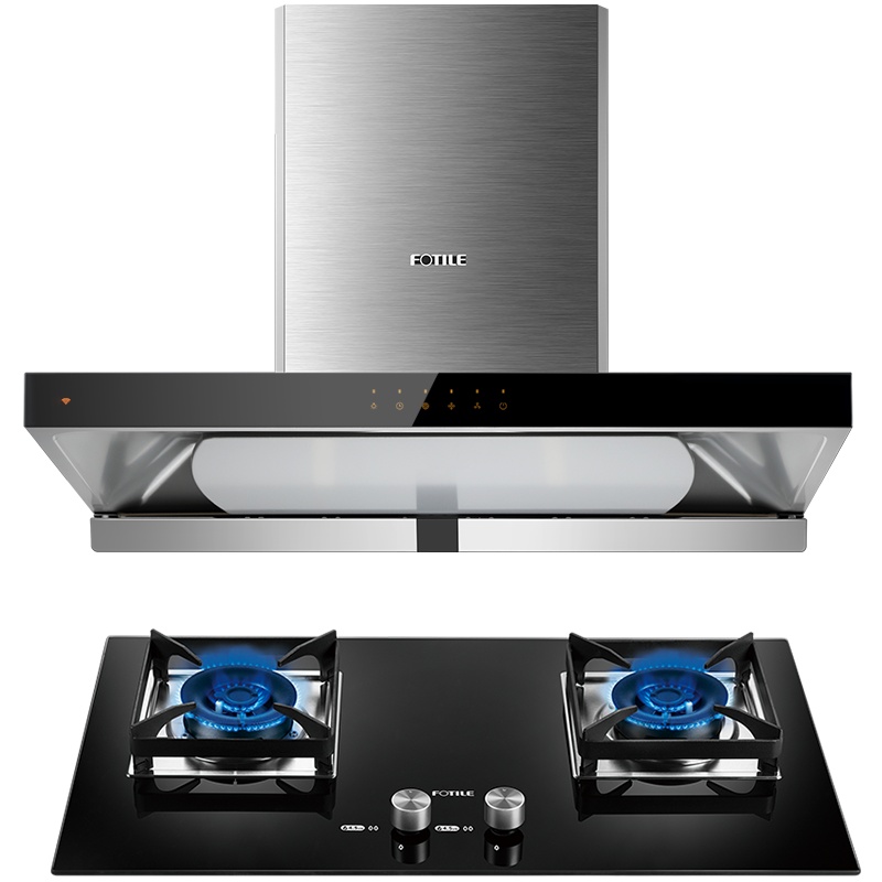 方太欧式 油烟机 抽吸油烟机燃气灶具烟灶套餐顶吸式家用厨房脱排4.5kw灶EMD17T.S+TH2B