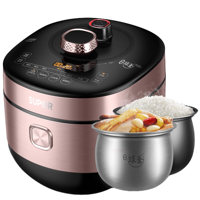 苏泊尔(SUPOR)6升IH电磁加热 精钢球釜鲜呼吸电压力锅SY-60HC35Q