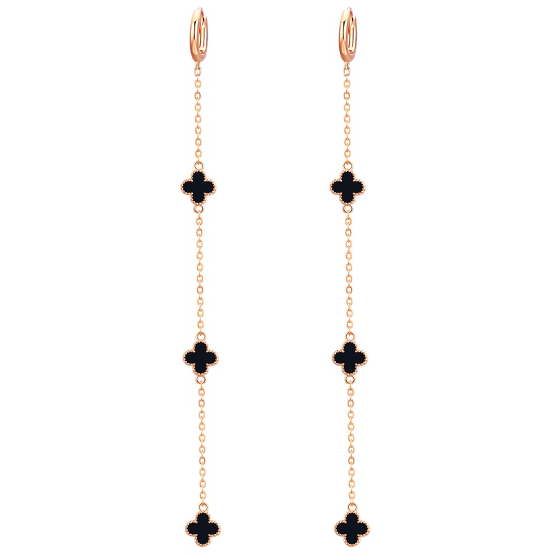 佰色传情长流苏耳坠女长款耳钉耳饰女四叶草耳环2020新款潮